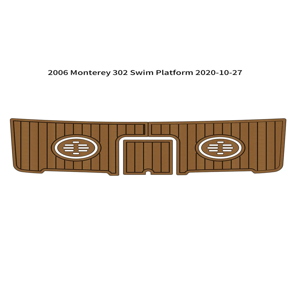 

2006 Monterey 302 Swim Platfrom Step Pad Boat EVA Foam Faux Teak Deck Floor Mat