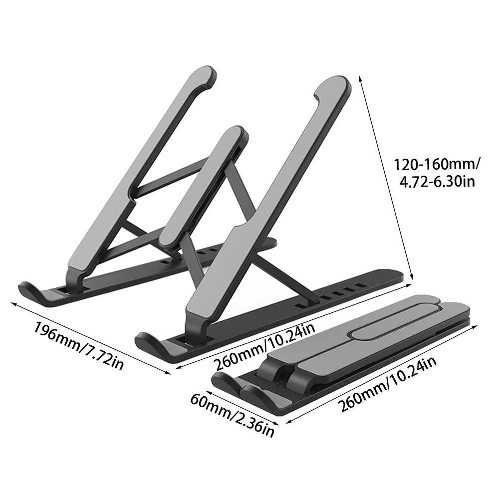 Support pliable pour ordinateur portable et tablette, base de support réglable, support pour ordinateur portable, MacPlePro Non-ald Riser, support