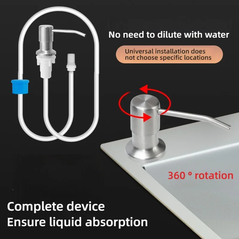 

Soap Dispenser Stainless Steel Sink with 100cm Extension Tube for Kitchen for Dishwashing