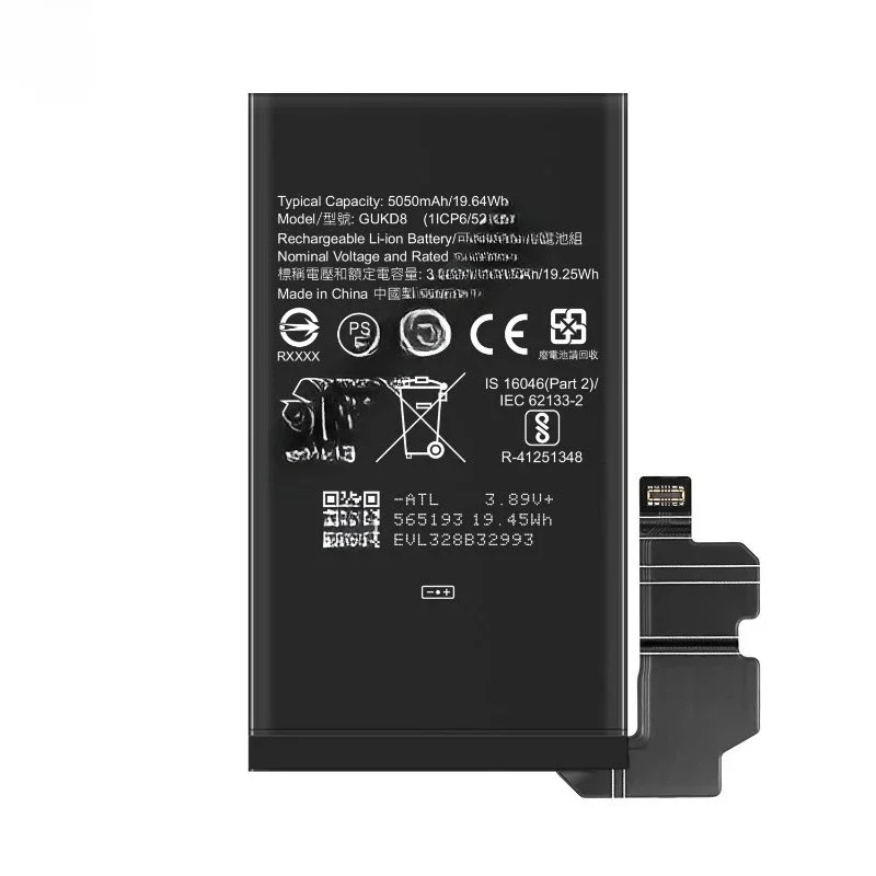 GUKD8 5050mAh Battery  for HTC Pixel8 Pro Mobile Phone Replacement Battery for Google Pixel 8 Pro High Quality Batteries