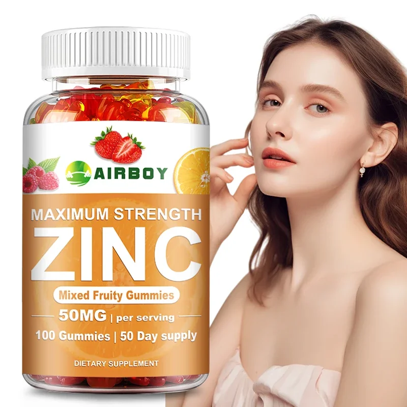 

Zinc Gummies - Enhances Brain Function, Improves Mood and Memory, Antioxidant