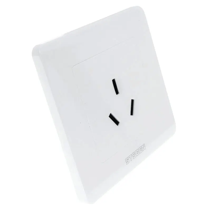 16A China 3-Flat Pin Plug 86 Type Socket For Heavy Duty Air Con Water Heater AC100~250V 16A