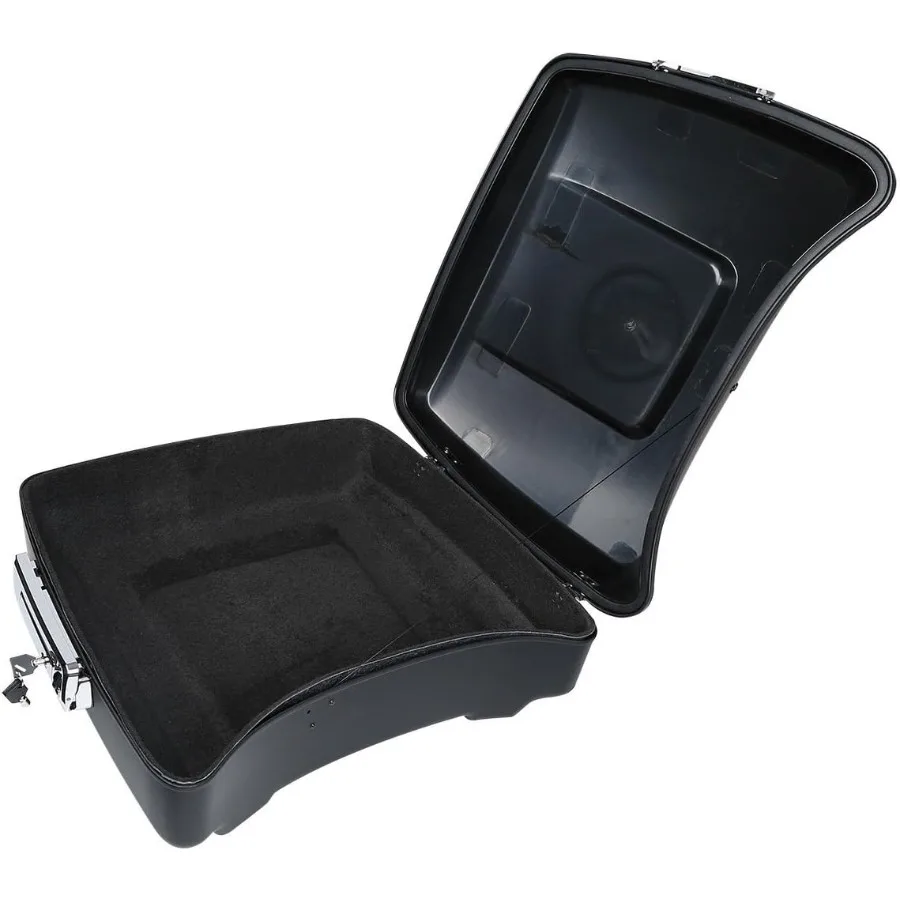 صندوق صندوق الدراجة النارية المفروم باللون الأسود غير اللامع 2 رف تركيب لدراجة Harley 20142025 Touring CVO Road King Road Glide Street Glide E #5