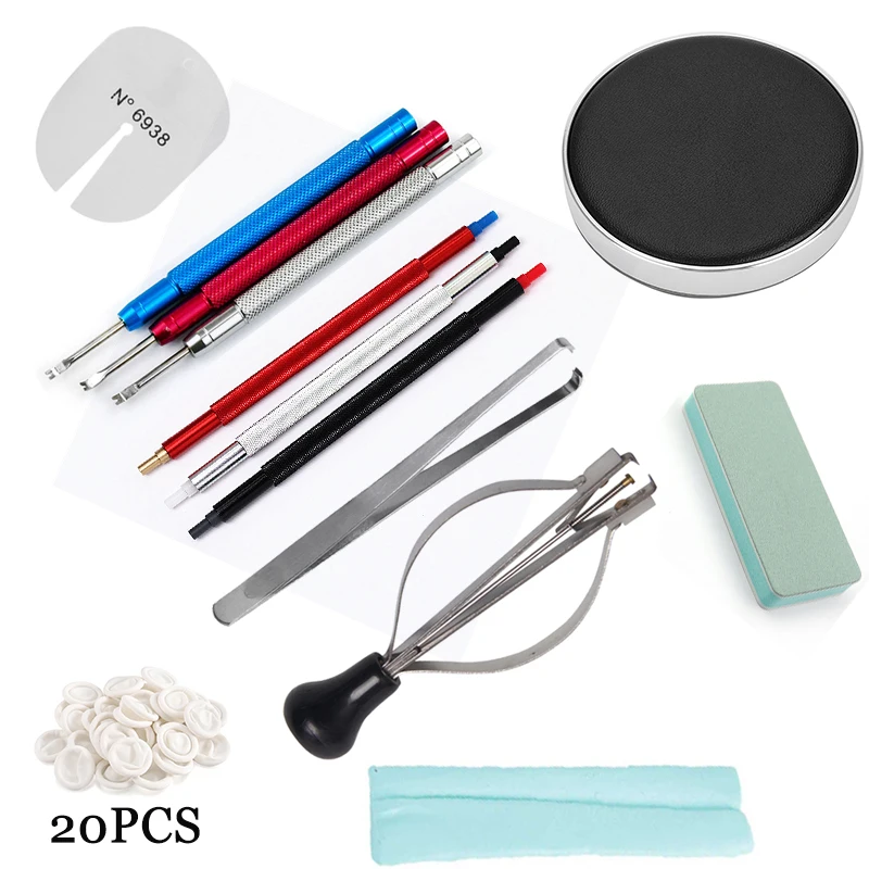 1/5/7/10/13PCS Watch Movement Casing Cushion Leather Protective Pad Holder for Watch Part Glass Repair Battery Change Tools