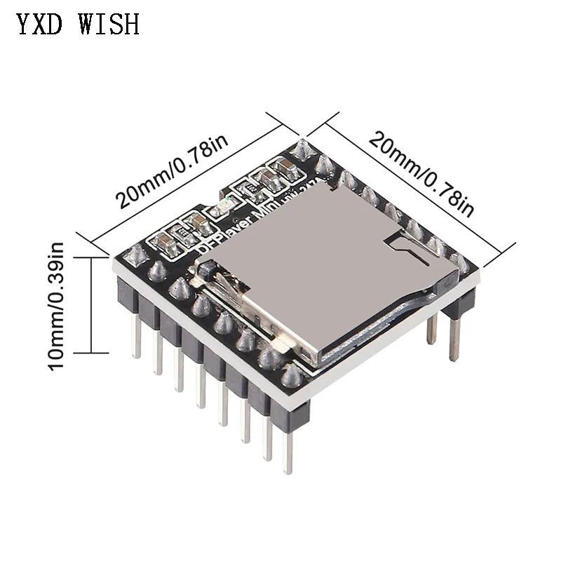 10pcs DFPlayer Mini MP3 Player Module V3.0 16P TF Card U Disk Mini MP3 DF Player Audio Voice Module Board DIY Tools Kits