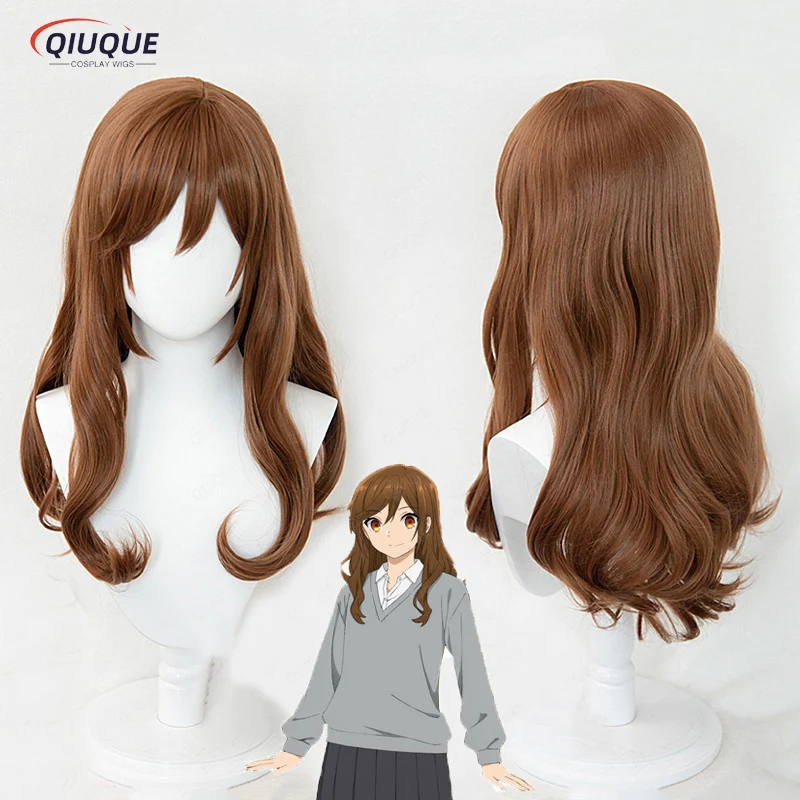 

Hori Kyoko Kyouko Anime Hori-san to Miyamura-kun Horimiya Cosplay Long Brown Wig Heat Resistant Synthetic Hair + Free Wig Cap