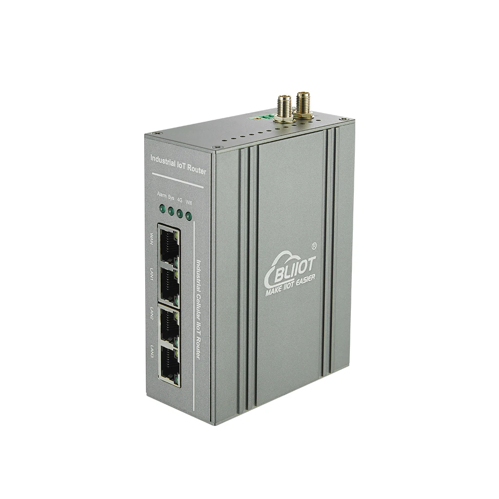 4G Industrial Router RS485/DI/DO/AI/ 3*LAN IO Module Modbus MQTT WiFi Router Upload Cloud Platform Data Acquisition