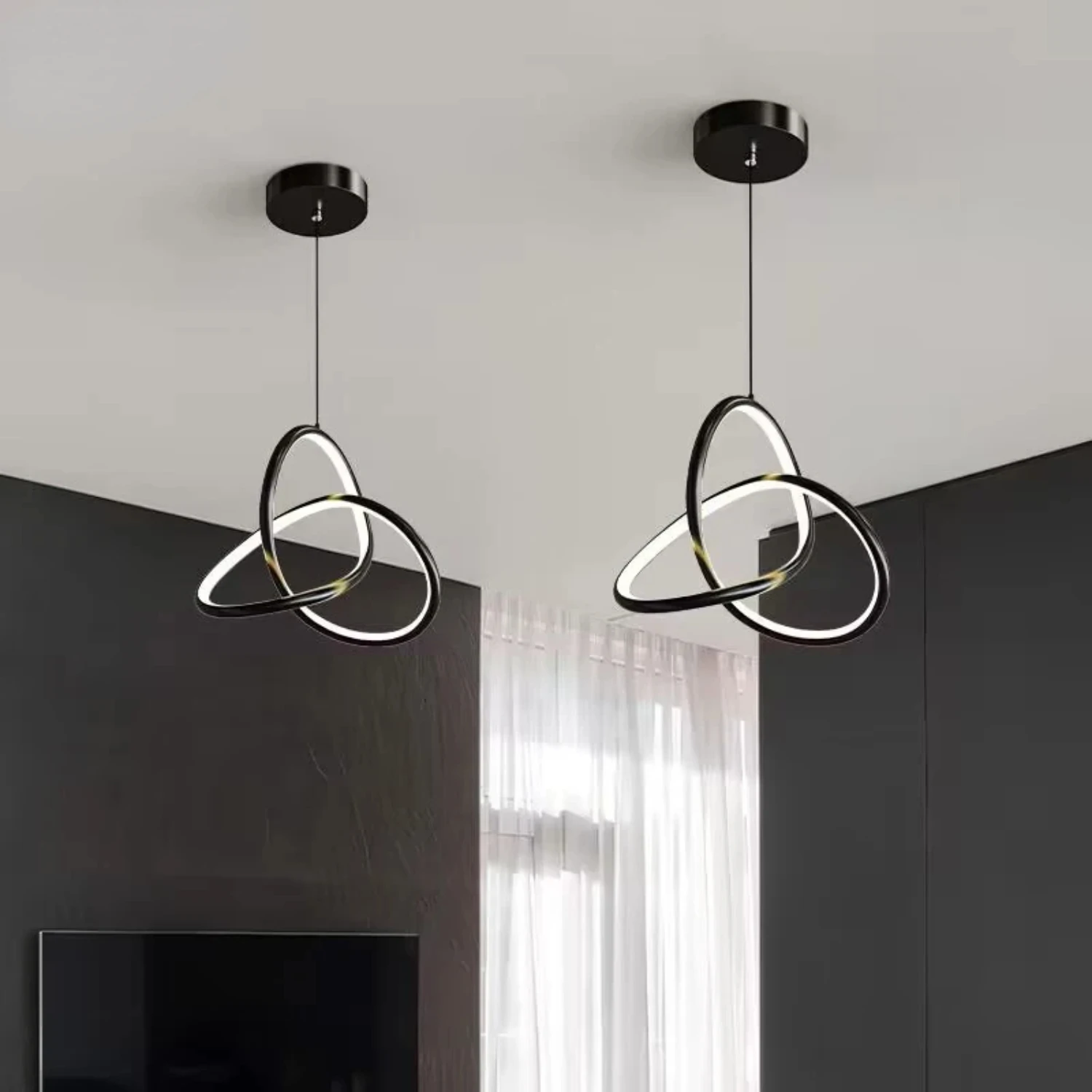 Nordic LED Pendant Ceiling Light, Elegante e Luxuoso, Elegante, Aconchegante Lâmpadas Suspensas, Quarto Interior, Sala de Estar, Sala de Jantar, Novo