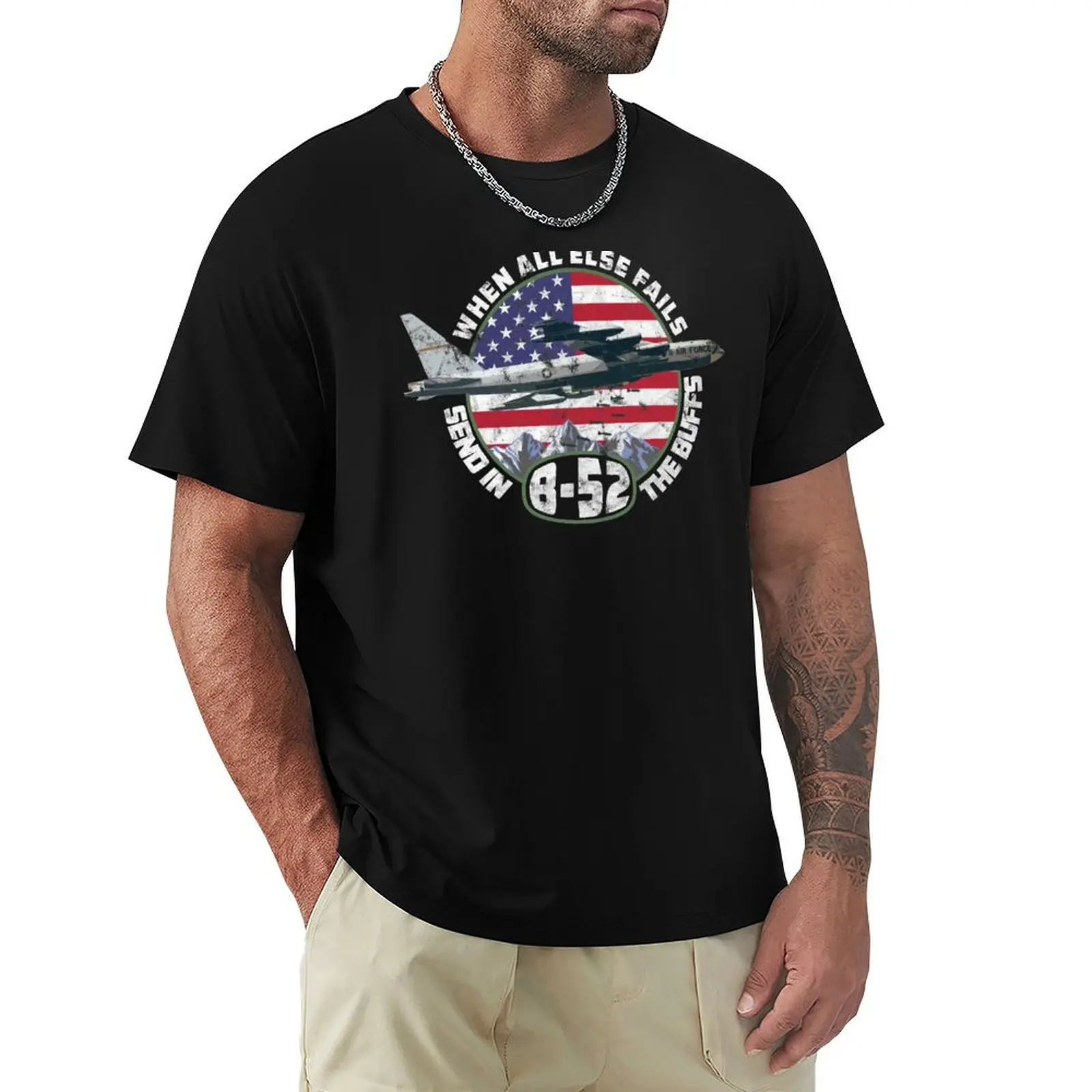 Send in the Buffs B-52 Stratofortress Bomber Design T-Shirt t shirt men 100% cotton luxury brand T-Shirt