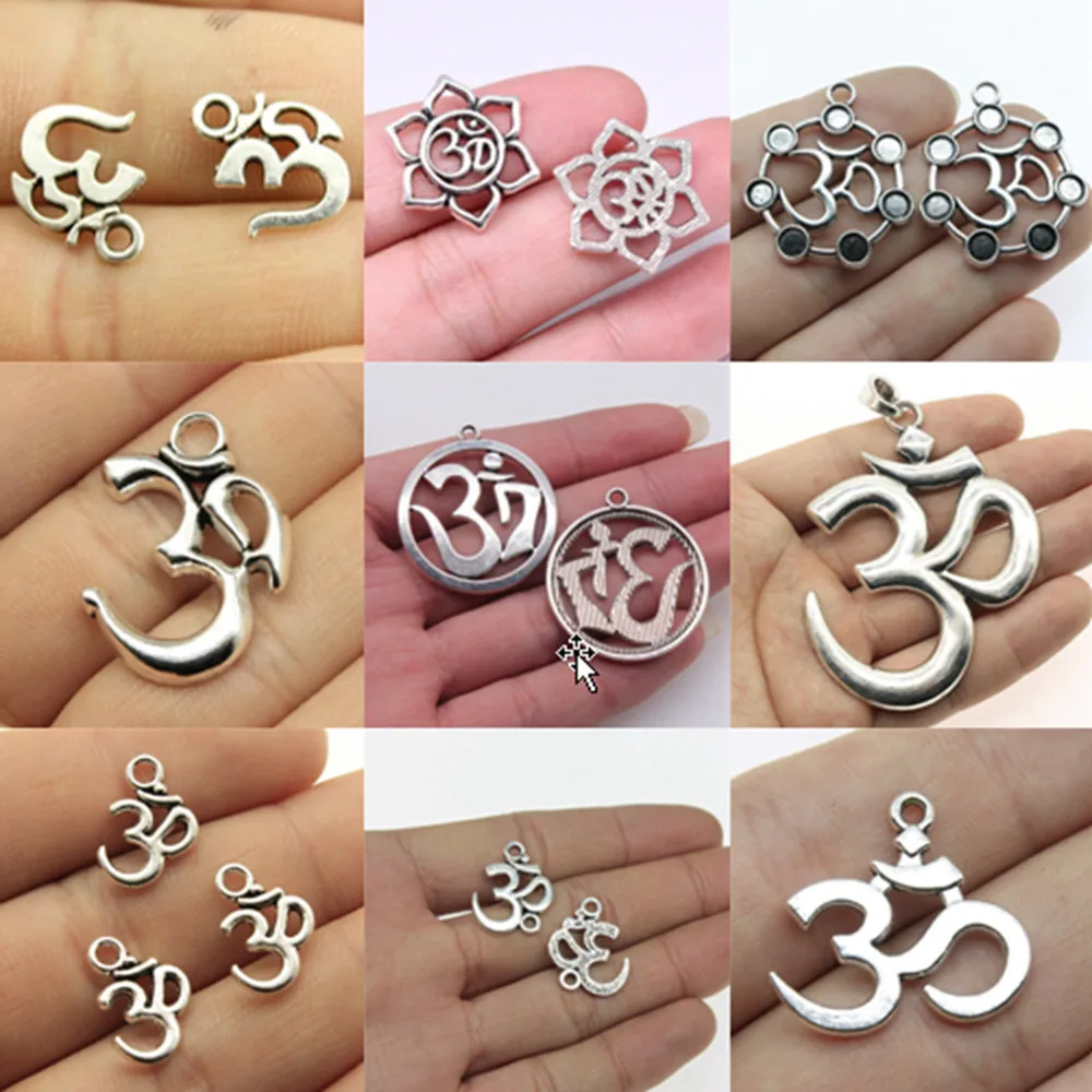 Bulk Charms For Jewelry Making Kit Pendant Diy Jewelry Accessories Lotus Om Charms