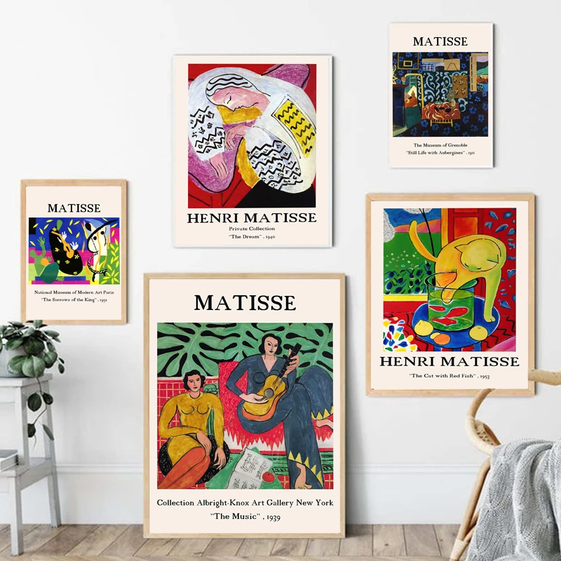 Classic Matisse Woman Playing The Piano Canvas Paiting Wall Art Prints And Posters Wall Pictures For Living Room Home Décor