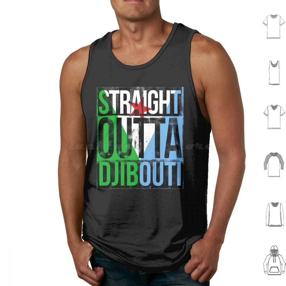 Straight Outta Djibouti Tank Tops Print Cotton Straight Outta Djibouti Africa Djibouti The Motherland Mother Africa