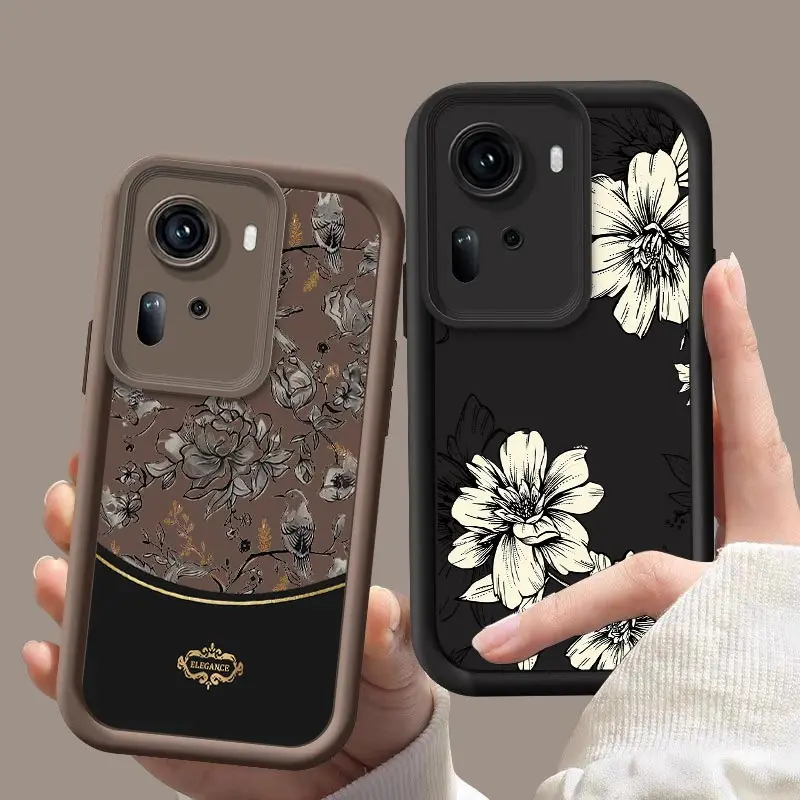 Reno11 Elegant Flowers Shockproof Phone Case For OPPO Reno 11Pro 10ProPlus 10 9 9Pro 8T 8 8Pro 8Lite 8T 7 6Z 6 5 4 2Z Cover