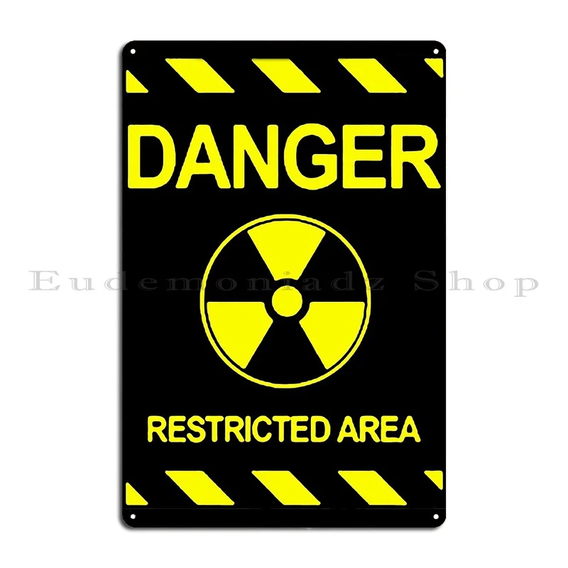 Danger Restricted Area Metal Sign Living Room Cave Cave Character Poster Tin Sign Poster