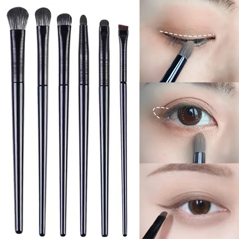 3/5/6PCS Set di pennelli per il trucco degli occhi professionale Soft Contouring Eyeshadow Eyeliner pennello per sopracciglia strumento cosmetico per la bellezza del viso delle donne