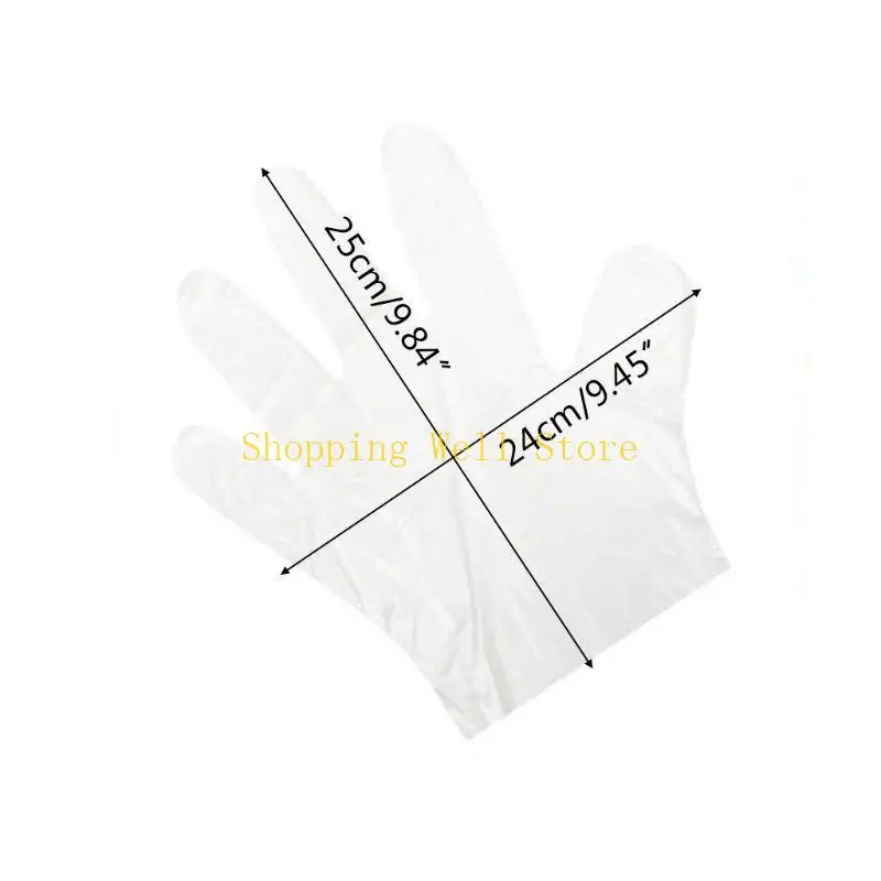 KX4B 80/100 PCS 일회용 미트 식기 세척 주방 작업 알레르기 무료 반 정전기