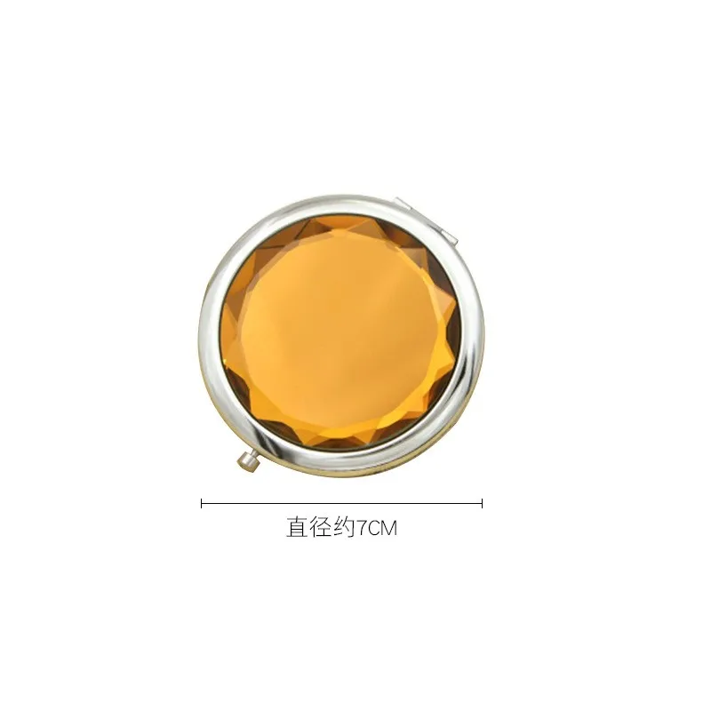 GU401 1pc Mini Round Makeup Mirror Portable Double-sided Vanity Mirror Cosmetic Mirror Makeup Vanity Foldable Pocket Mirror