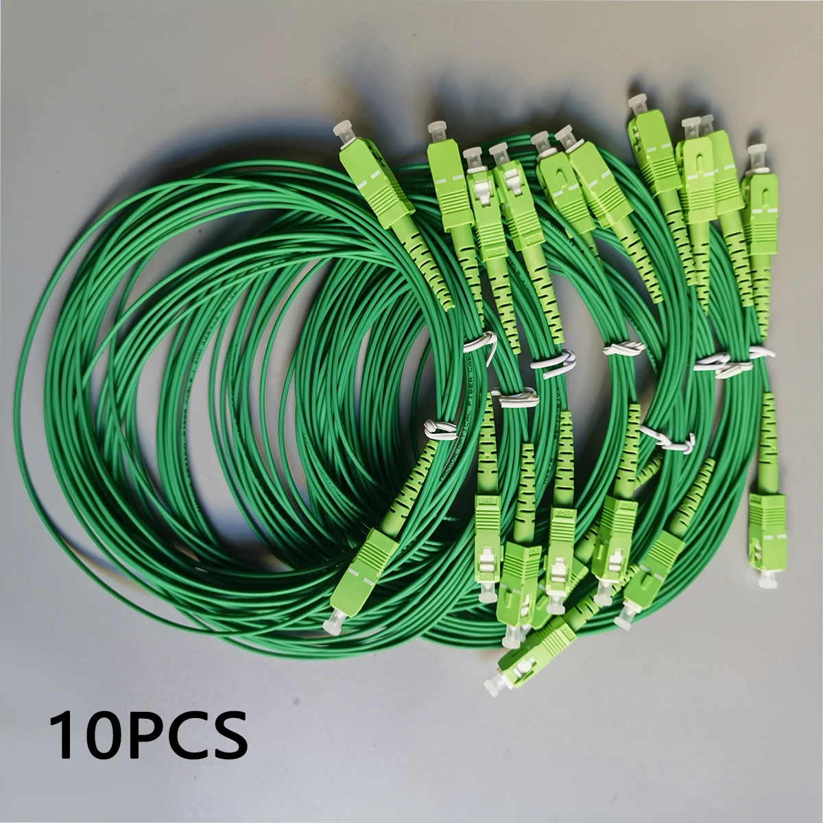 

10PCS Wholesale Fiber Optic Patch Cable SC/APC-SC/APC Single Mode Simplex Core G657A2 1.6mm L:3.5M Fiber Optic Extension Cable