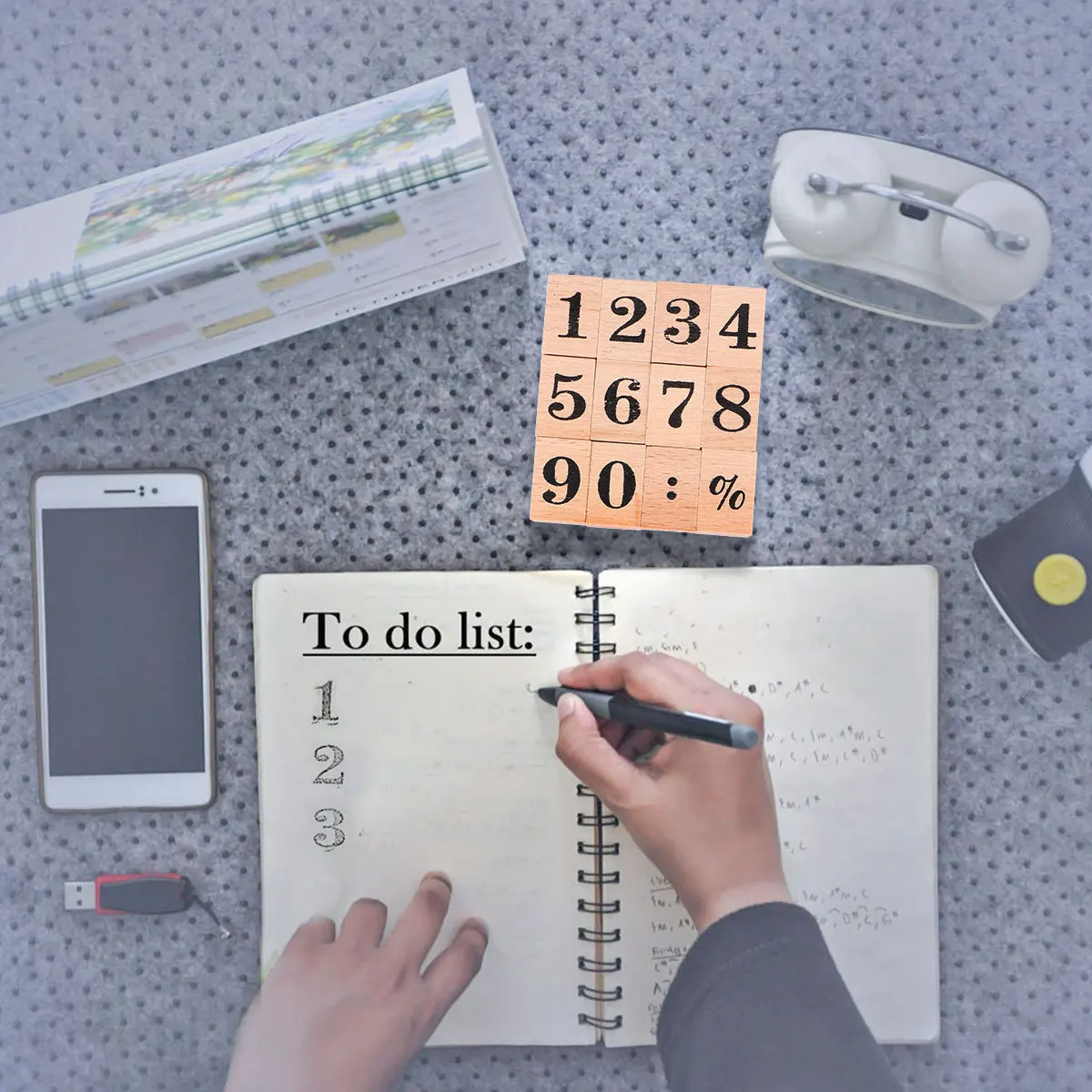 

1Set Wooden Number Design Seal Stamps Durable Journal Seal Stamp for Scrapbook Cards DIY Crafts Accessories Wooden Stamps