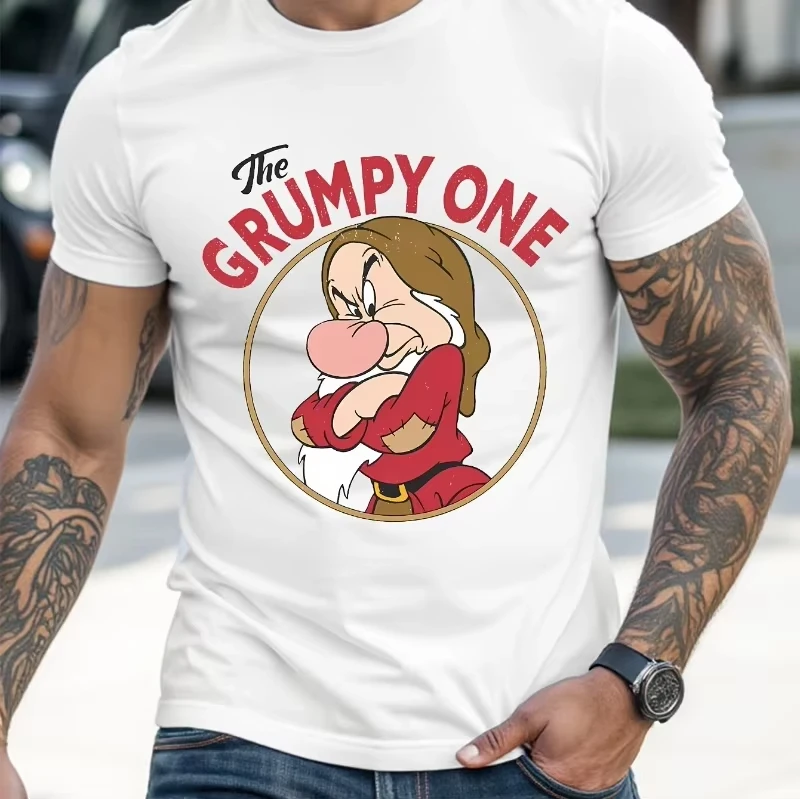 2026 neu The Grumpy One "90er Retro T-Shirt für Männer, Frauen und Kinder - Schneewittchen und die sieben Zwerge Kurzarm Freizeit Sommer – Detail 5