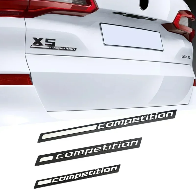 3D ABS Black Competition Logo Rear Boot Trunk Emblem Badge Sticker Decals for BMW M1 M3 M4 M5 M6 X1M X3M X4M X5M X6M