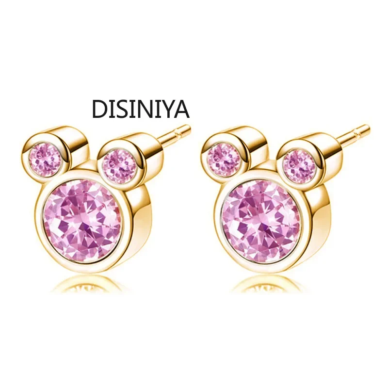 High quality 925 silver zircon earrings for girls, children, babies, cute ladies, crystal earrings, jewelry gifts, gold earrings