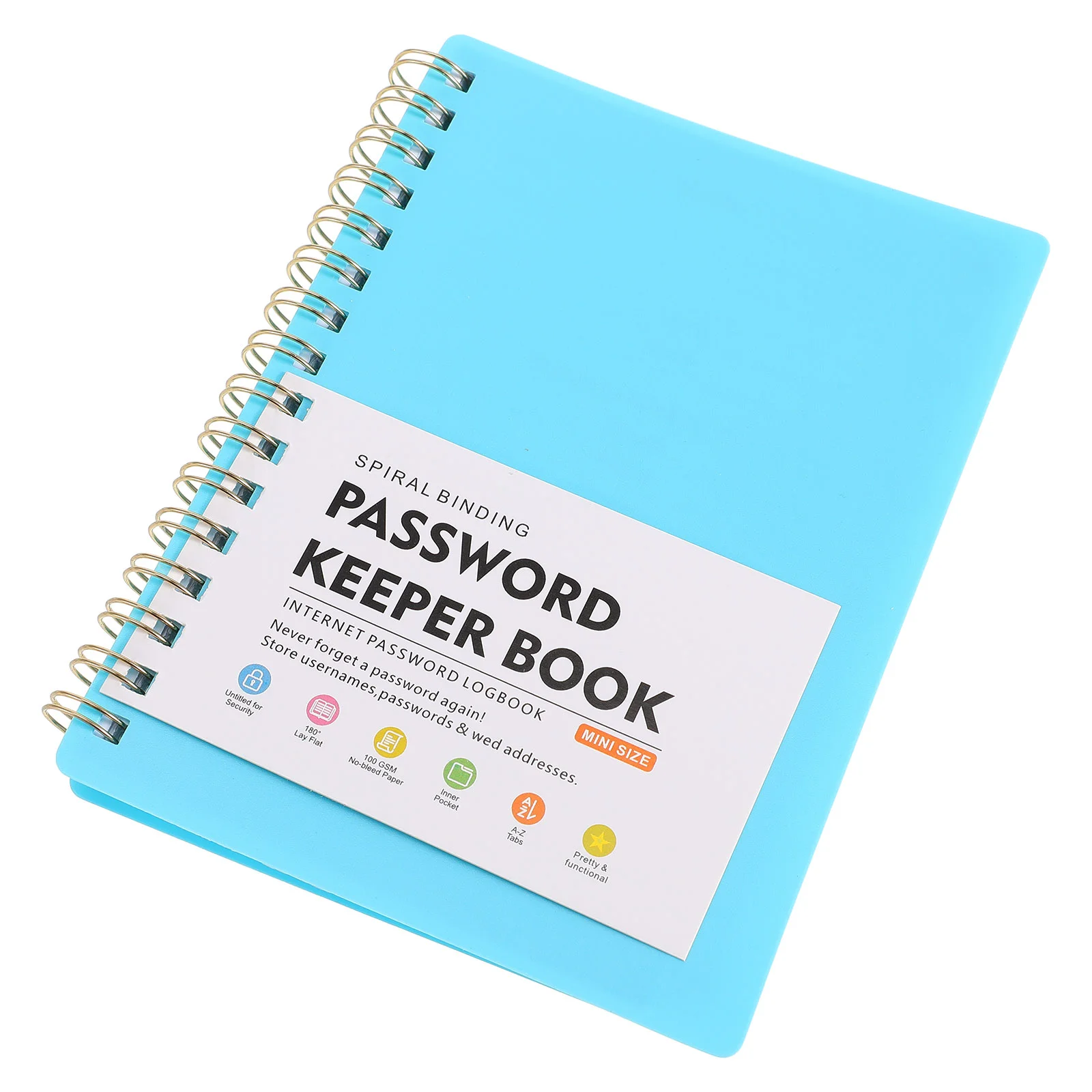 Password Book for Seniors Keeper Organizer Spiral Books Paper Small Notebook with Tabs Shopping