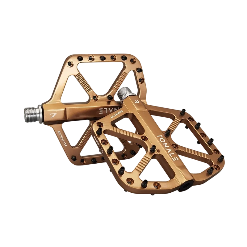 AliExpress MTB Bike Pedals Brown CNC Aluminum Alloy Polished 3 Bearings Pedal Road Mountain Dirt Bike Anti-slip Bicycle Pedal High Strength