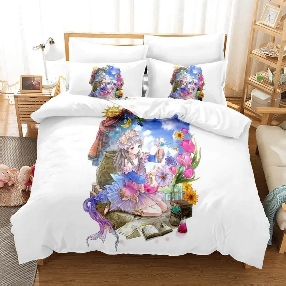 Atelier Totori The Petualang of Arland Set tempat tidur Single Twin Full Queen ukuran tempat tidur Set remaja kamar tidur selimut penutup Set