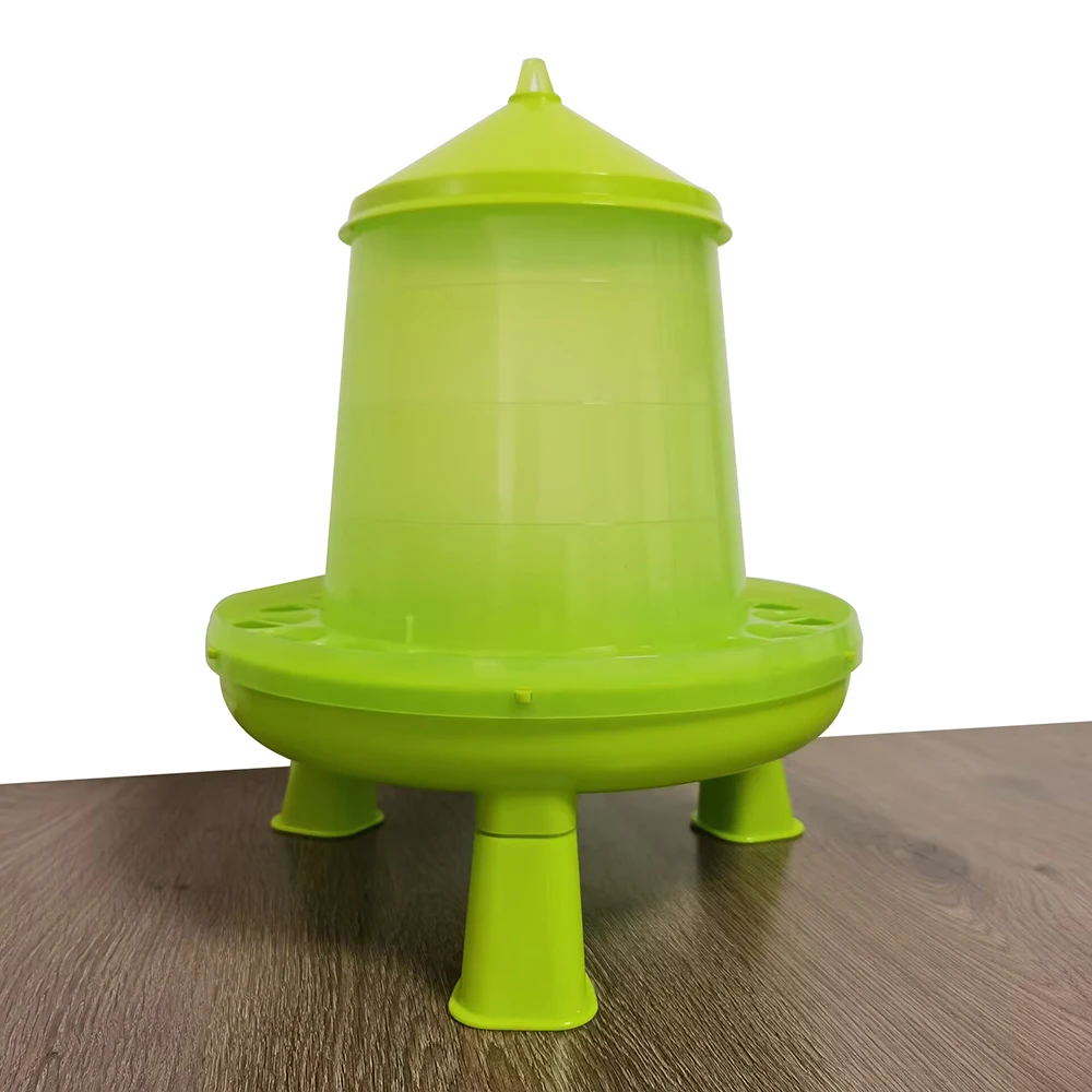 

2Pcs Set Poultry feed bucket Chicken feed trough 4kg material tank Anti dirty type 3-legged poultry feeding trough