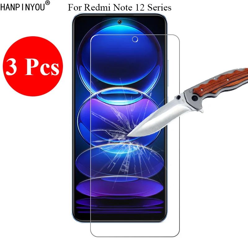 3 Pcs/Lot 9H 2.5D Tempered Glass Screen Protector For Xiaomi Redmi Note 12s 12T 12R 12 Pro Turbo Plus Speed Explorer Film