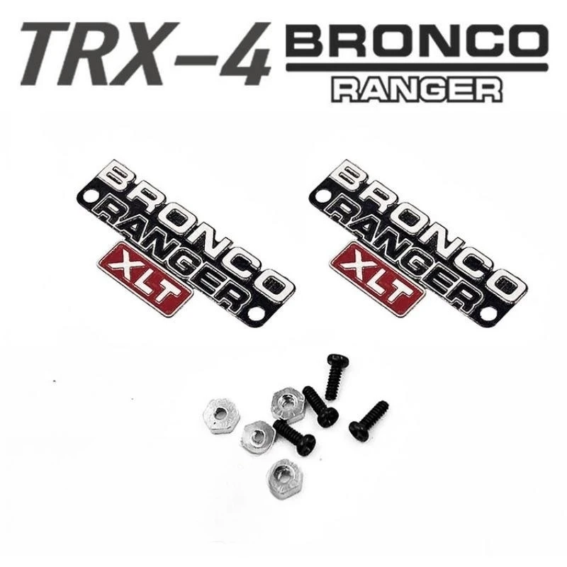 1/10 RC Rock Crawler Truck TRX-4 Ford Bronco Ranger XLT Upgrade Part Metallic Colored Side Logo