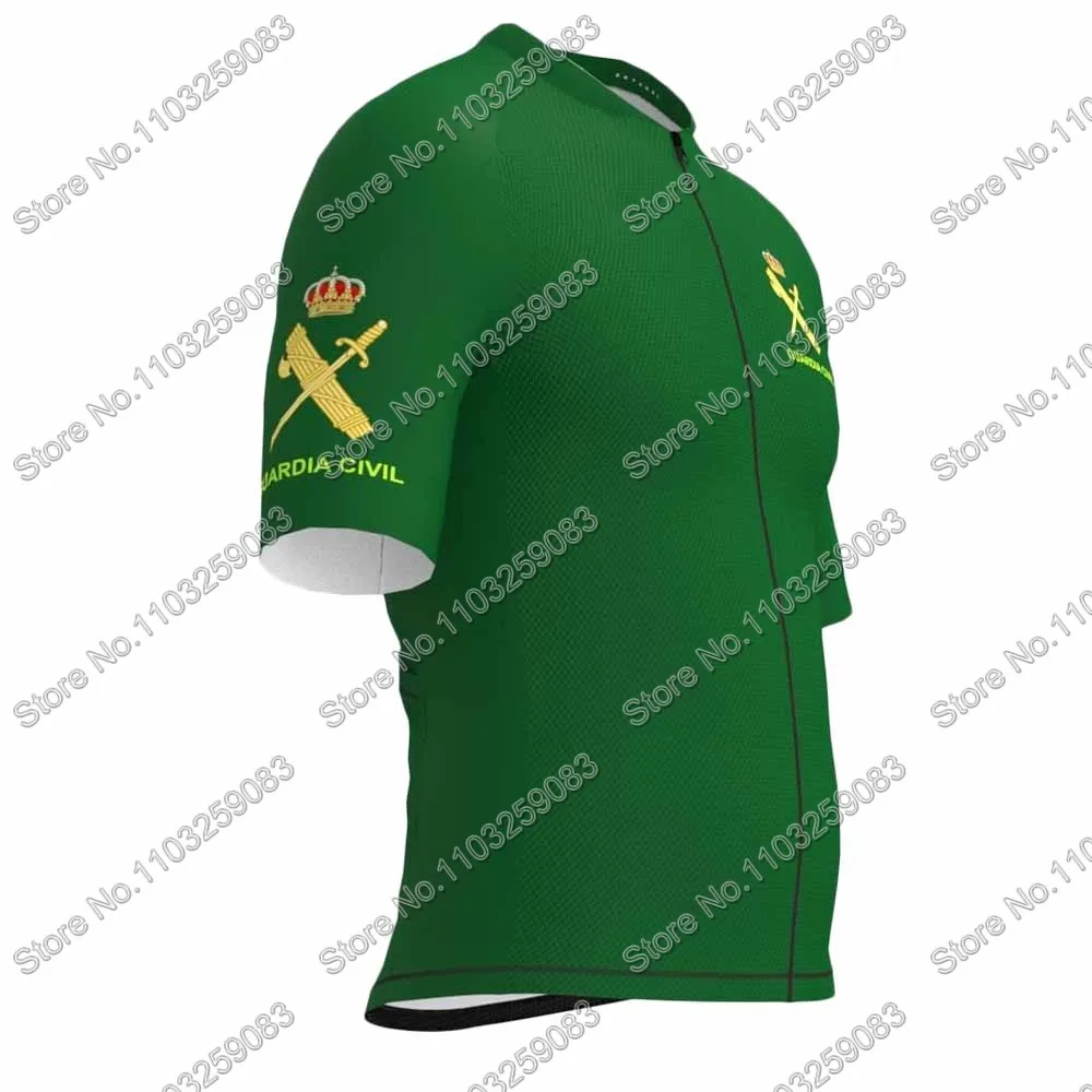 Green Civil Guard 2024 Cycling Jersey Men Set Cycling Clothing shirt Road Bike Suit Bicycle Bib Shorts MTB Maillot Ciclismo