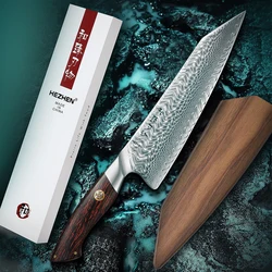 HEZHEN 8.3 Inches Chef Knife 73 Layers Damascus Steel Sharp Tools G10 Handle Cooking Cutlery Kitchen Knife