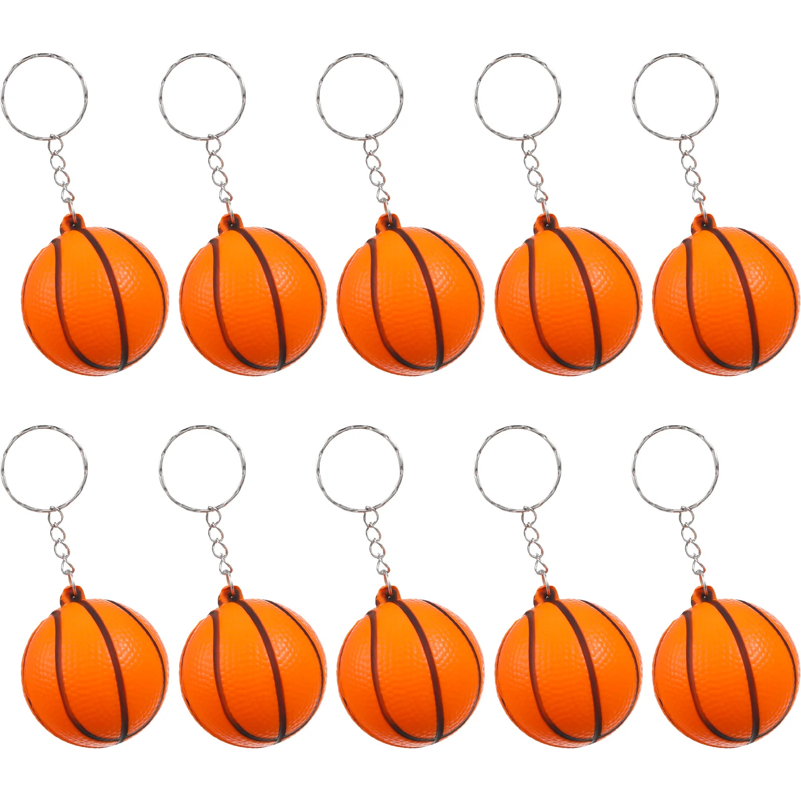 10 Uds Mini llavero de baloncesto llaveros creativos colgante de recuerdo para jugadores atletas niños enseñamientos (naranja)