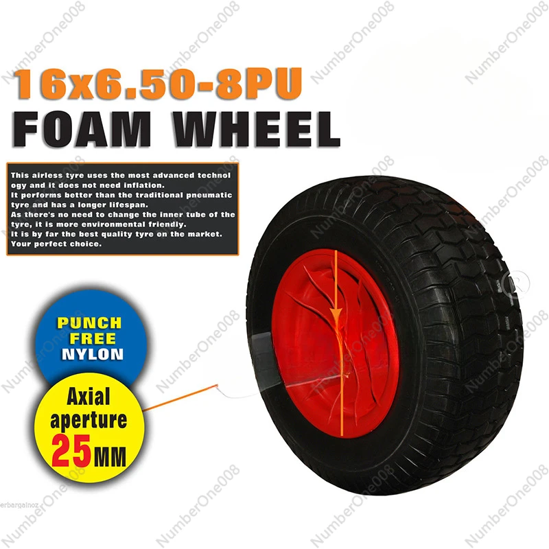 57181 Red Plastic Steel Coil Double Bearing Foam Wheel 25MM Aperture