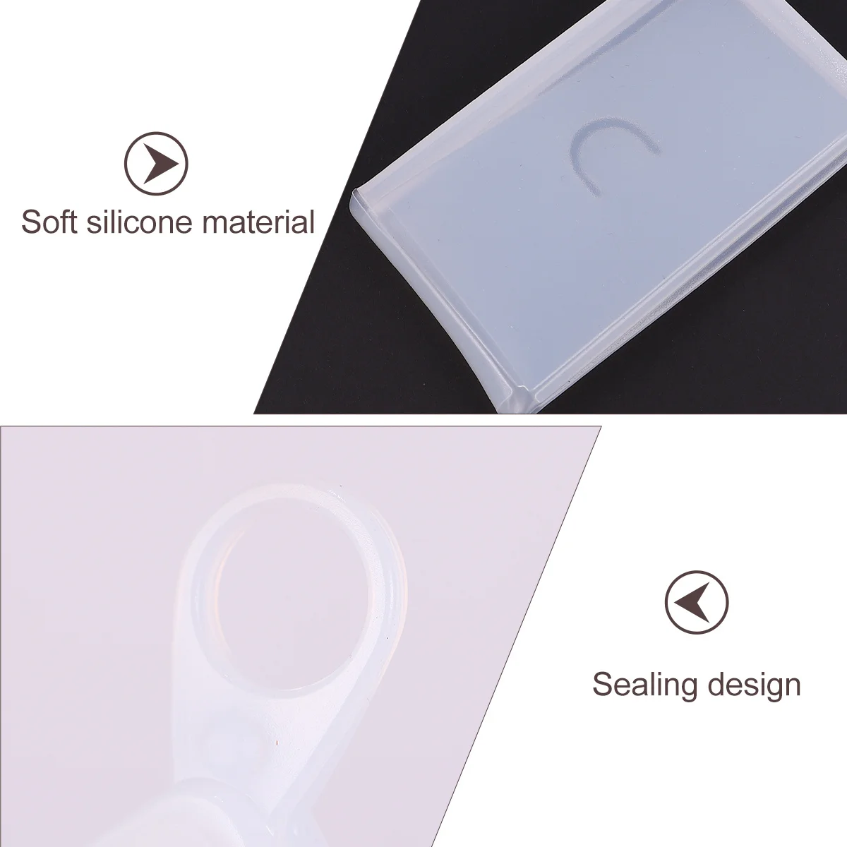 

2Pcs Food Grade Silicone Mask Box Compact Flat Storage Holder Portable Ring Outdoor Face Cover Storage Case for Men Women