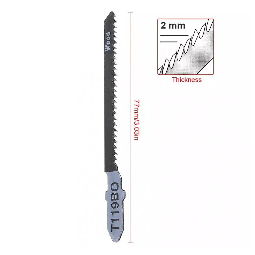ใบเลื่อย JIG SAW ใบมีดงานไม้เครื่องมือใบเลื่อย T119BO 10pcs HCS จิ๊กซอว์ใบมีดใบเลื่อยลูกสูบใหม่