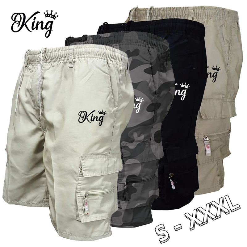 

Hot Sale Solid Colors Men's Summer Outdoor Shorts Cargo Shorts Men's Loose Work Shorts Casual Multi Pocket