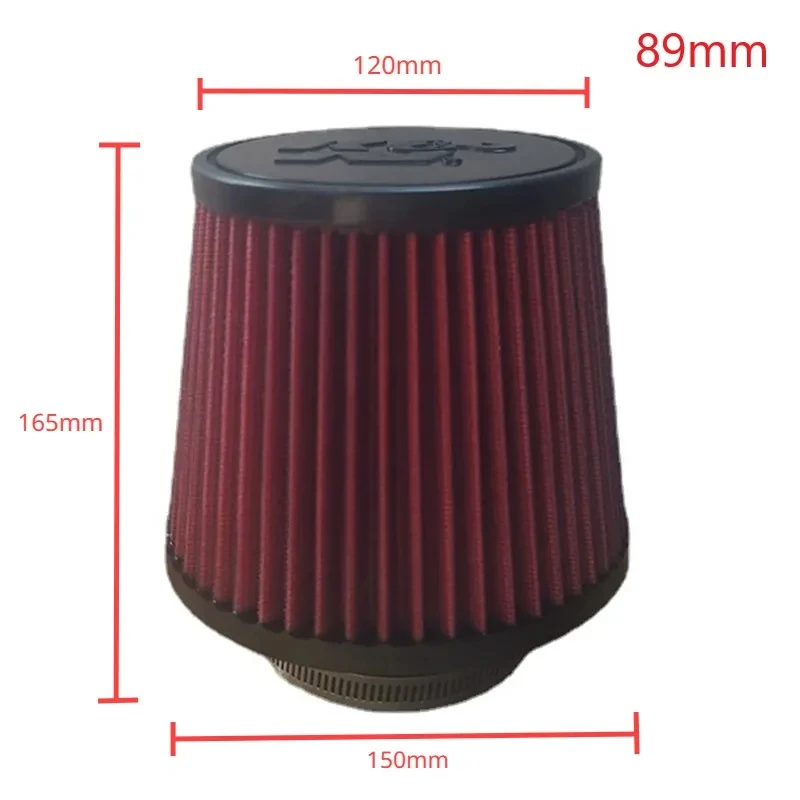 2,5 3 3,5 4 inch auto-inlaatluchtfilter voor K&N 14084-2 Universele High Flow Cone 102 89 76 70 63,5 60 mm KN taps toelopende paddestoelkop