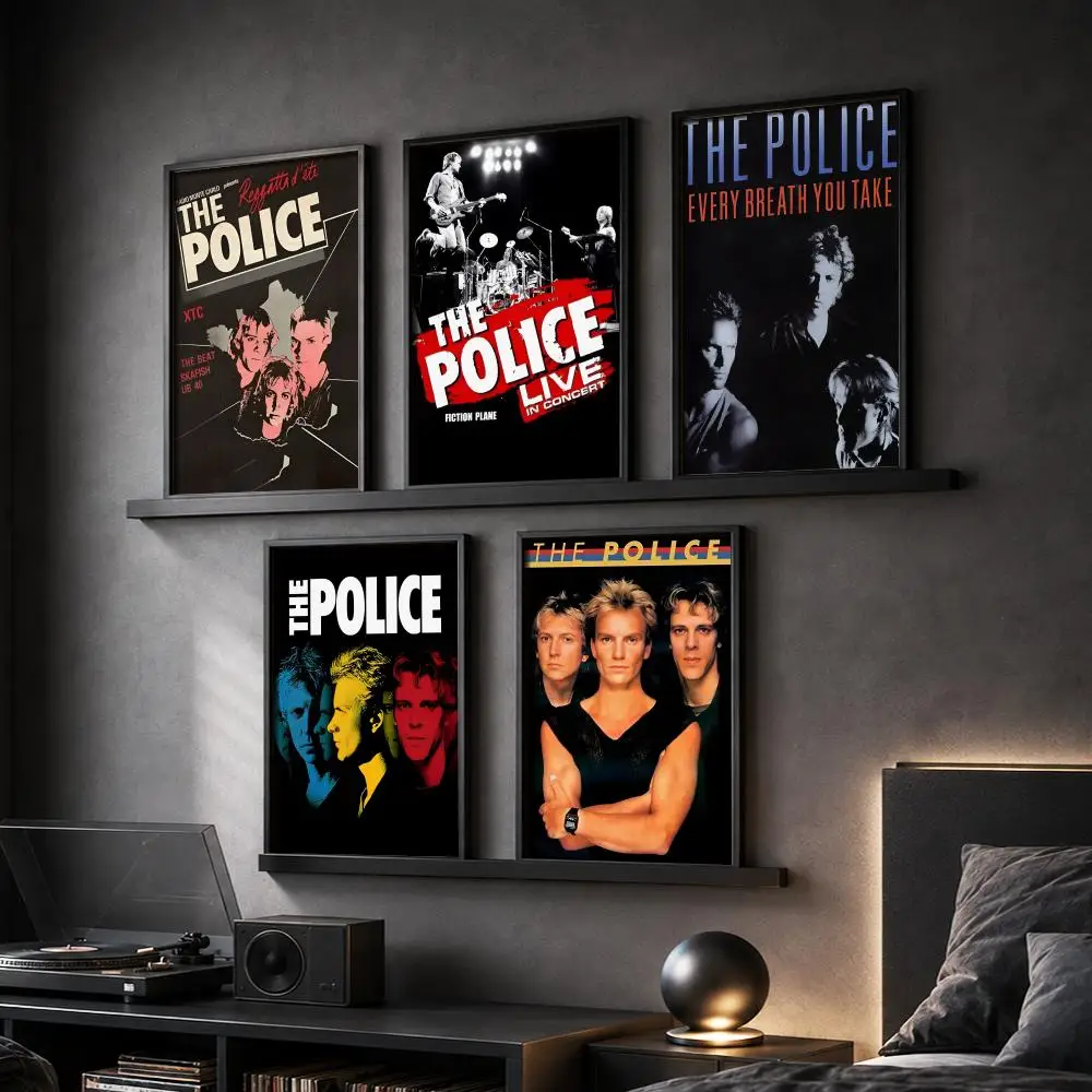 The P-Police Band Painting Calligraphy Canvas Poster Art for Bedroom Living Room Home Decor Wall Decoration Decals Gift