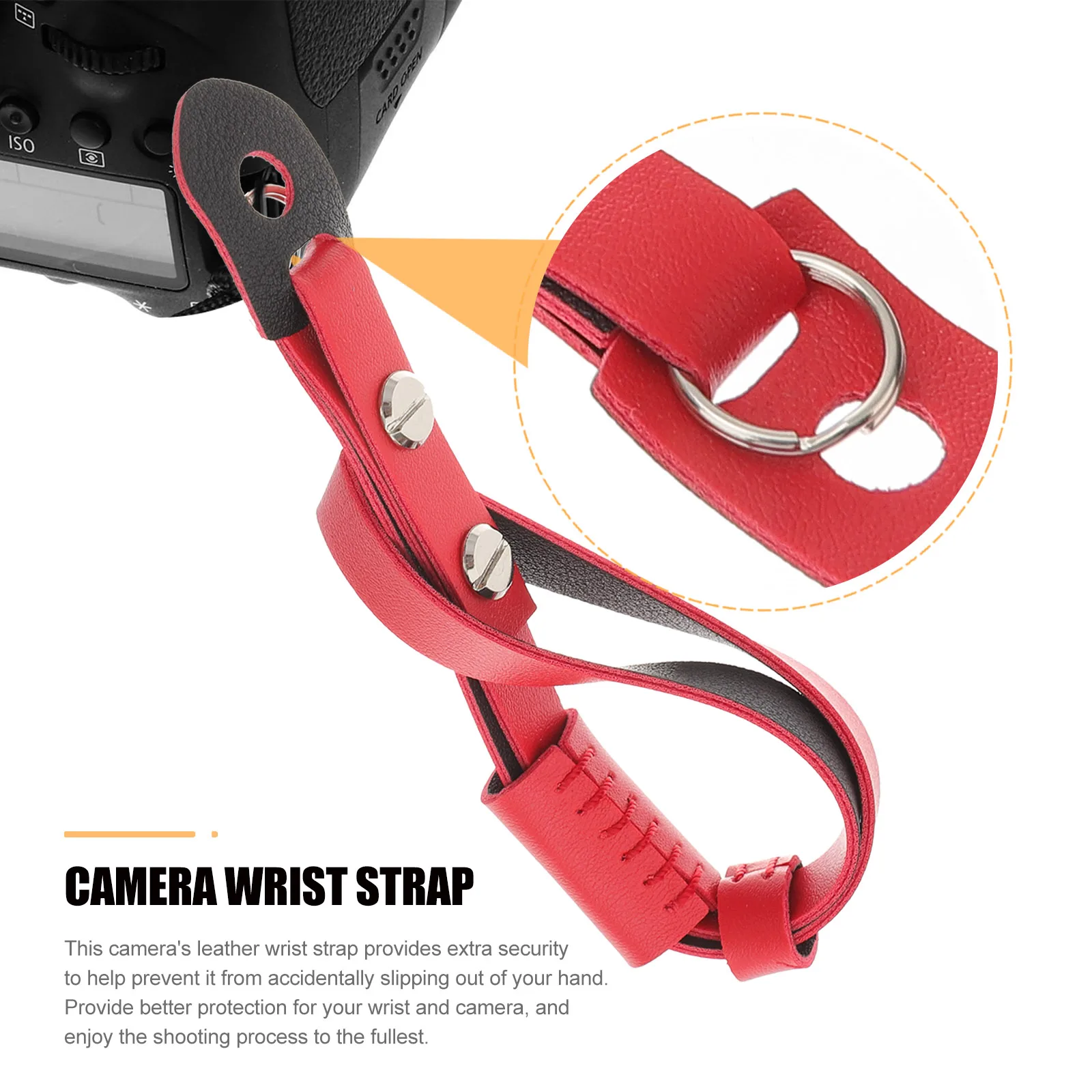 

2Pcs Camera Camera Cowhide Adjustable Safety B for Digital Cameras Safety Strap Long Lasting Durable