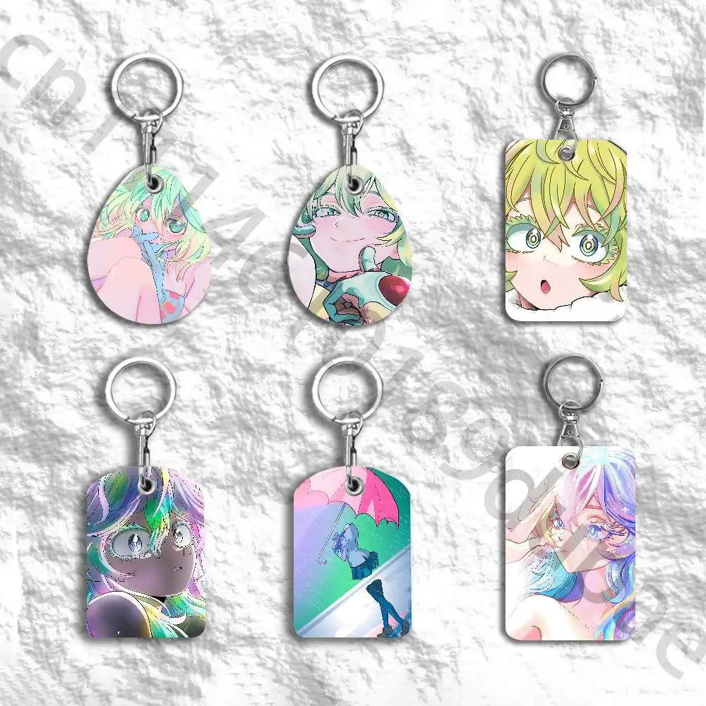 T-Toru Hagakure Protective Printed Leather Card Case Metal Keychain for Bank Credit Bus Subway ID Cards