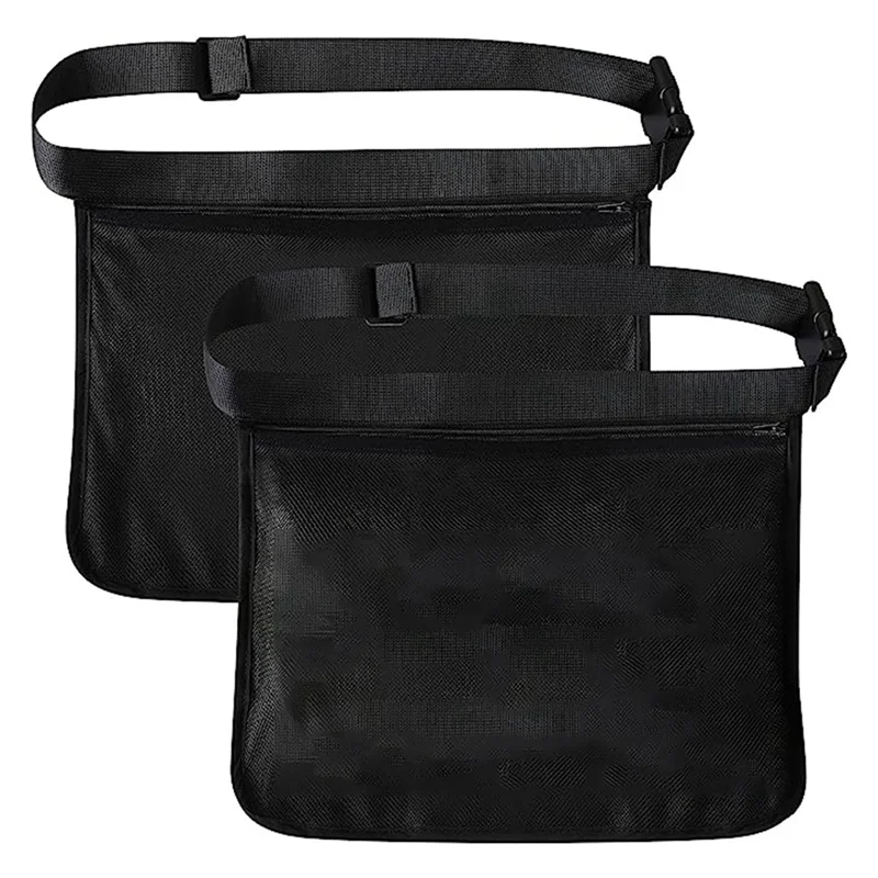 

A89E-2 Pcs Tennis Ball Holder, Holder Bags for Tennis Ball Band Holder Adjustable Mesh Bag for Tennis Balls Waist Hip Bags