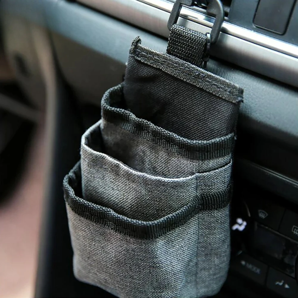 

Car Storage Organizer Box Oxford Bag Hanging Holder Outlet Vent Stowing Tidying In Auto Phone Pocket Bucket Bag Car Accessories