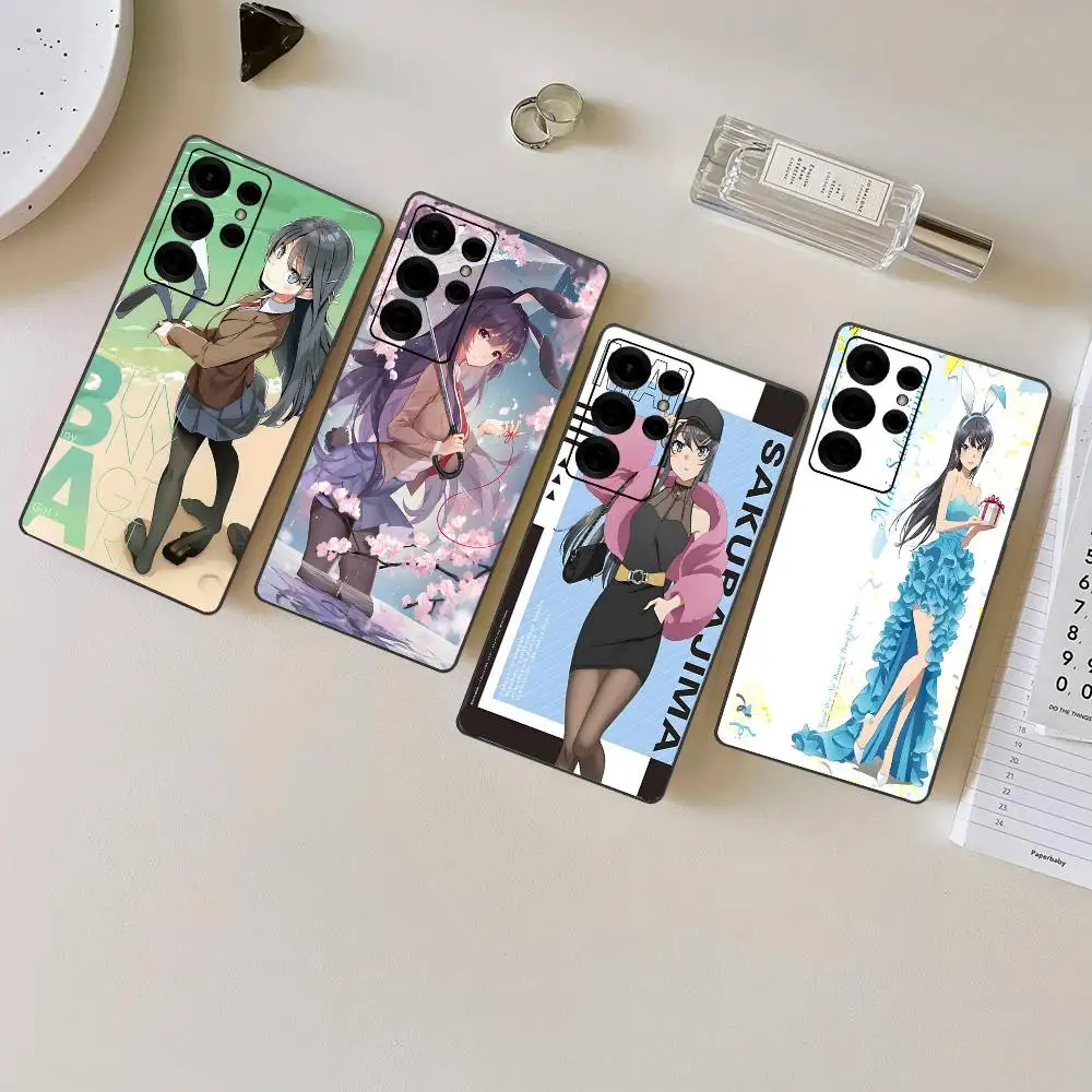 Mai S-sakurajimas Anime Phone Case For Samsung S 24 Fe 25 Ultra Plus 20 Lite 21 30 22 23 24 22 Ultra 5G Fundas