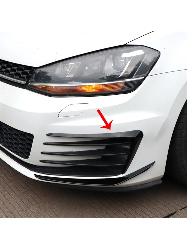 Dla VW Golf 7 MK7 GTI GTD 2012-2017 Przedni zderzak Boczny otwór wentylacyjny Wykończenie Światło przeciwmgielne Rama wlotu Kratka Splitter Spoiler Lip Canard — zdjęcie 2