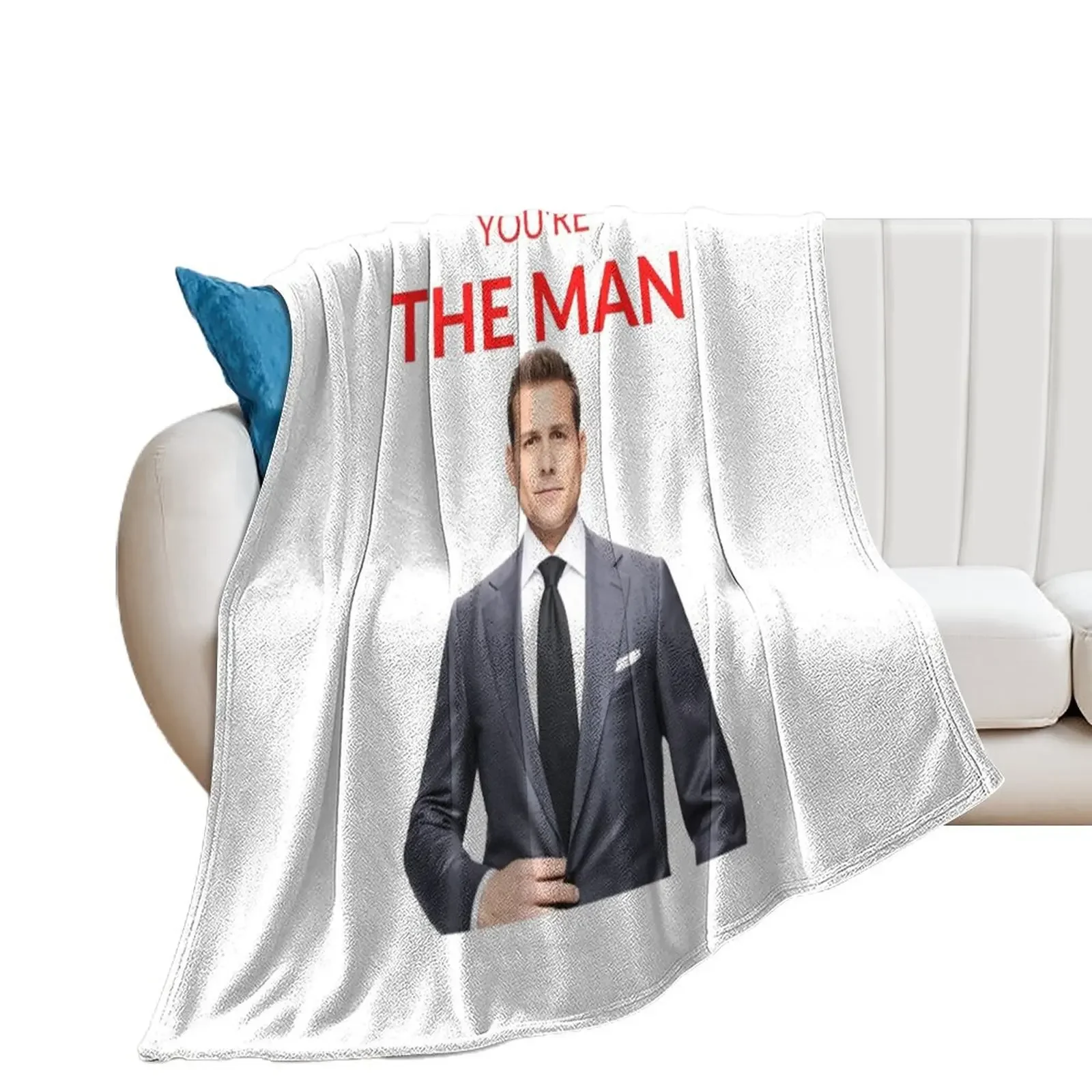 

Suits Harvey Specter 'You're the man' Merch Throw Blanket Soft Plush Plaid Blankets For Baby Vintage manga Blankets