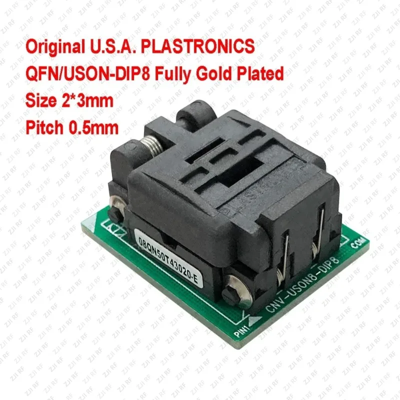 

Тестовый адаптер-гнездо USON8 UFDFPN8 DFN8 2x3мм 0.5мм для программирования микросхем на стенде для тестирования