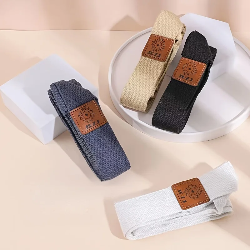 Multifunctional Yoga Mat Leather Label Strap - Yoga and Pilates Stretch Strap, Perfect for Fitness and Training